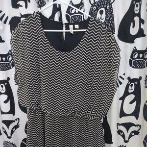 Navy/black Chevron dress